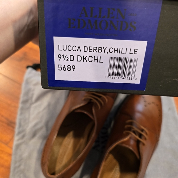 Allen Edmonds Luca Derby Wingtip Leather Men's Size 9.5D - Picture 10 of 10